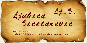 Ljubica Vicelarević vizit kartica